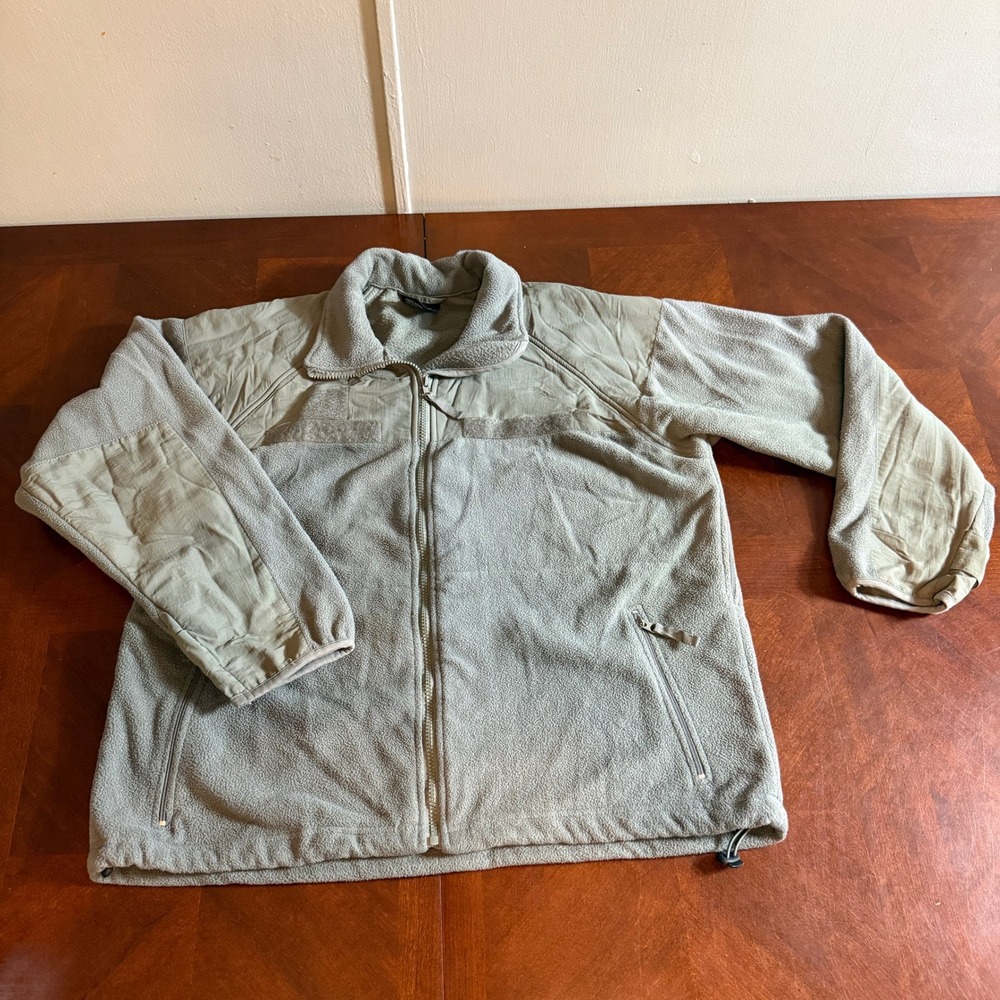 Rothco Mens Tactical Fleece Jacket Foliage Green Medium Full Zip Underarm Vents